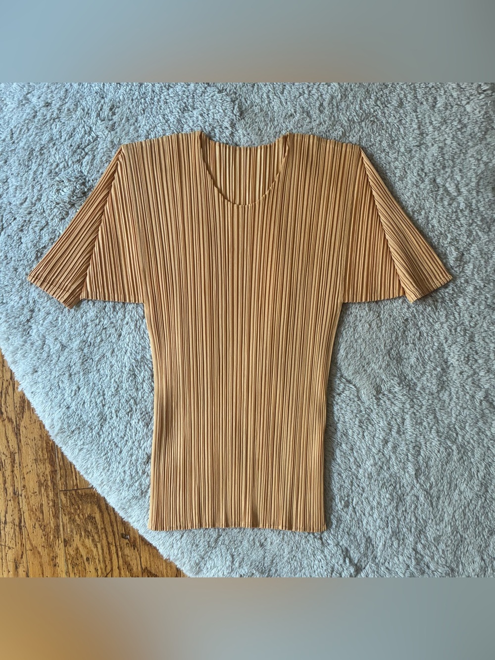 Pleats Please Issey Miyake dolman sleeve top yellow